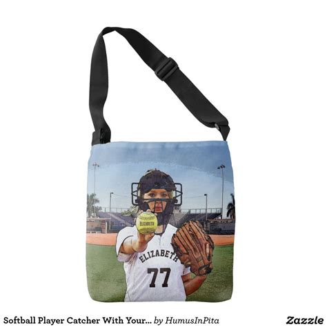 Softball Player Catcher With Your Name And Number Tote Bag Winter ...