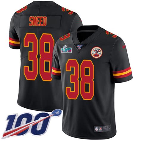 Chiefs #38 L’Jarius Sneed Black Super Bowl Lvii Patch Men’S Stitched ...