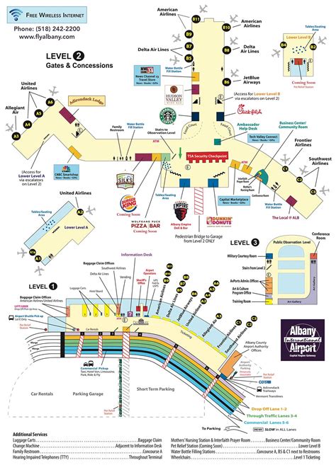 Directions & Terminal Map :: Albany International Airport | Flights ...