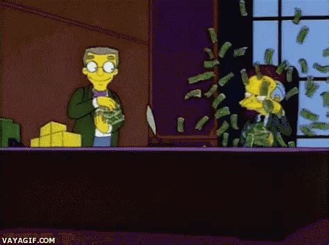 The Simpsons Money GIF – The Simpsons Money Greed – Откриване и споделяне на GIF файлове