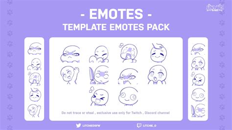 Plantilla emoticonos I Pack de 10 I Twitch & Discord - Etsy México