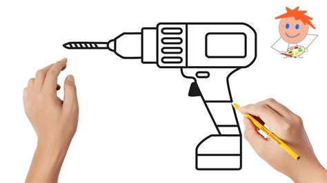 How to draw an electric drill | Easy drawings - YouTube