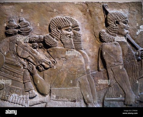 Assyrian Panel in the British Museum in London England Stock Photo - Alamy