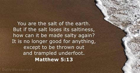 Matthew 5:13 - Bible verse - DailyVerses.net