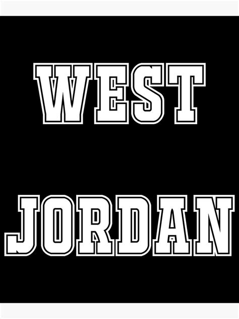 "West Jordan High School College University Font" Canvas Print by PRODUCTPICS | Redbubble