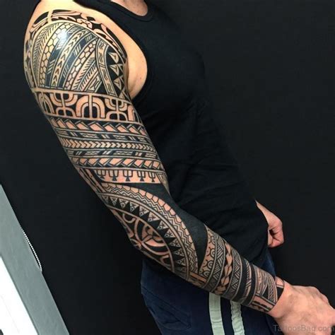 53 Graceful Tribal Tattoos On Full Sleeve