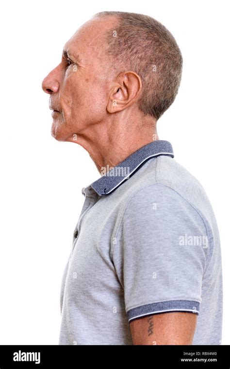 Close up profile view of senior man Stock Photo - Alamy