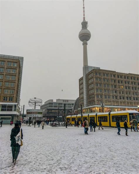 First snow #snow #winter #berlin #alexanderplatz #berlino #snowing #cold #igersdeutschland # ...