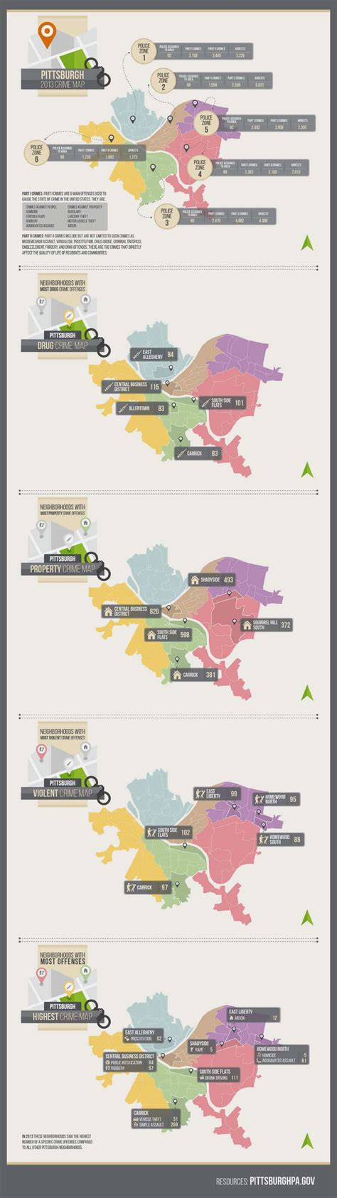 Pittsburgh 2013 Crime Map | DeLuca, Ricciuti & Konieczka