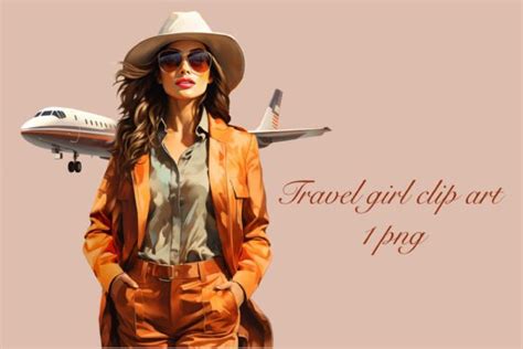 Travel Girl Clip Art Graphic by Major.Art · Creative Fabrica