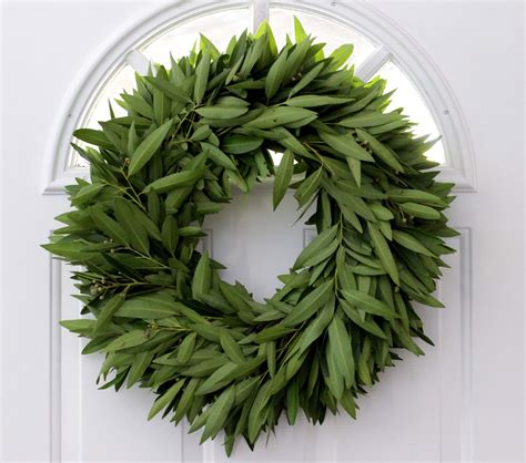 Handmade Bay Leaf Wreath | Leaf wreath, Wreaths, Olive branch wreath