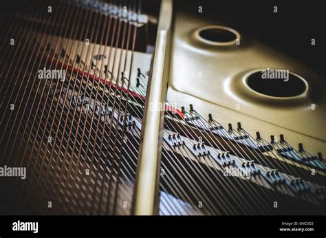 Detail of Grand Piano Cast Iron Plate and Strings Stock Photo - Alamy