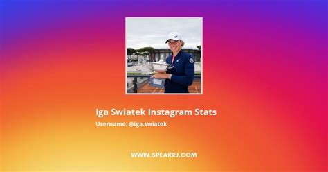 Iga.swiatek Instagram Followers Statistics / Analytics - SPEAKRJ Stats