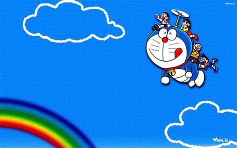 Flying doraemon in sky with blue background hd wallpapers Desktop ...