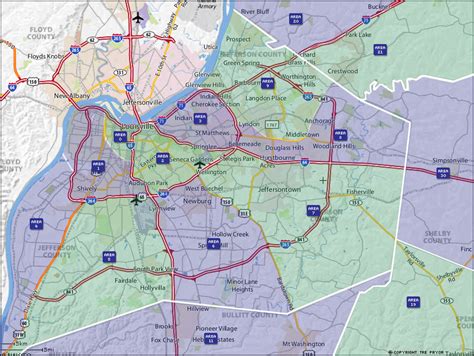 Louisville MLS Areas Map