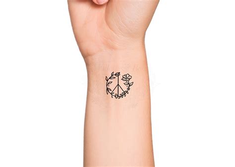 Peace Flower Tattoo