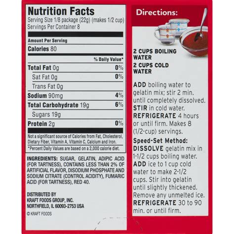 35 Jello Nutrition Facts Label - Label Design Ideas 2020