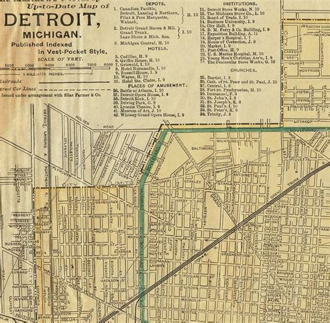 Map of the Detroit Michigan MI 1895. Restoration Hardware - Etsy | Restoration hardware home ...