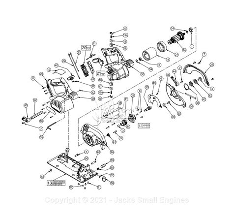 Milwaukee 0730-22 (Serial A57A) Cordless Circular Saw Parts Parts Diagram for Cordless Circular Saw