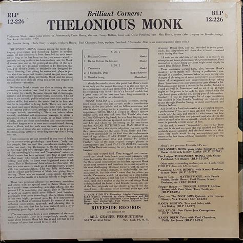 Thelonious Monk - Brilliant Corners (Vinyls) - Blue Sounds