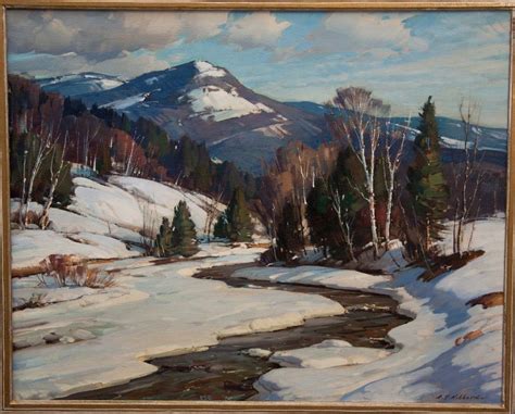 Rare & Important Classic 20th C American Vermont Winter Landscape Oil ...