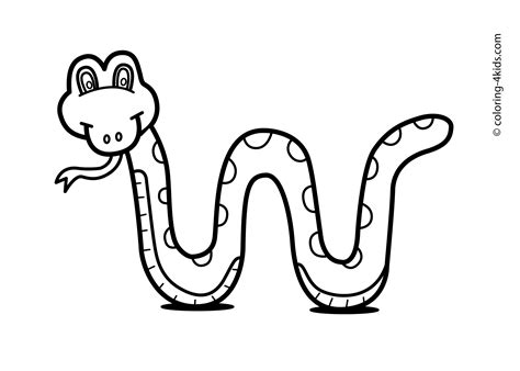 snake sketch for kids - Clip Art Library