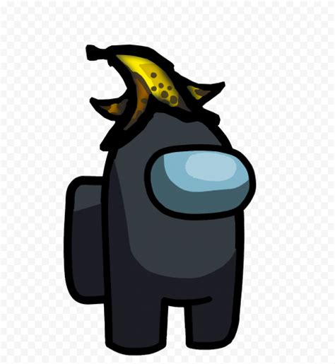 Hd Black Among Us Character Wear Banana Hat Png Character Png Cartoon ...