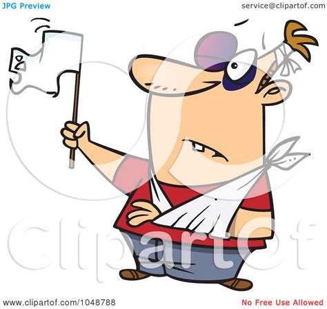 Royalty-Free (RF) Clip Art Illustration of a Cartoon Beat Up Man ...