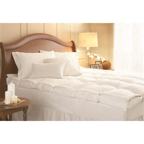 Arsuite Myla Luxury 4" White Duck Down & Feather Mattress Topper & Reviews