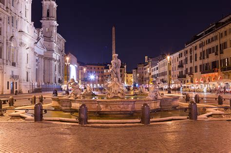 Piazza Navona Rome at Night Photograph by Travel and Destinations - By ...