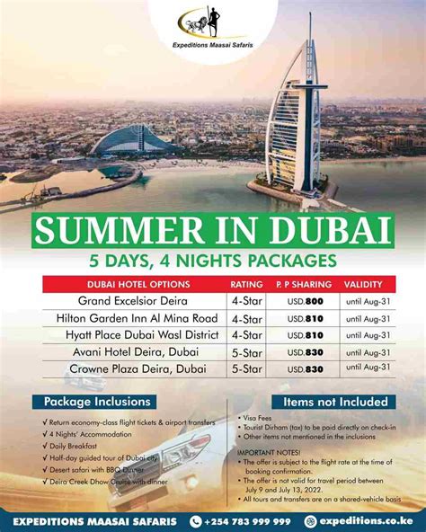 5 Days, 4 Nights Dubai Holiday Packages | Expeditions Maasai Safaris ...