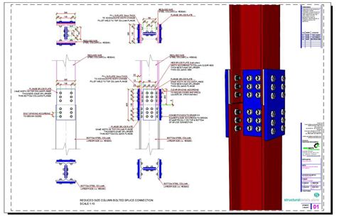 Reduced Size Steel Column Bolted Splice Connection | Steel trusses, Steel columns, Steel beams