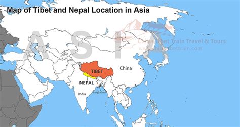 Tibet and Nepal Travel Maps: Where is Tibet and Nepal and How to Travel Them Together