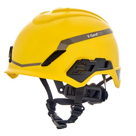 MSA V-Gard® H1 Non-Vented Safety Helmet with Chinstrap and Fas-Trac® III Pivot Suspension, Type ...