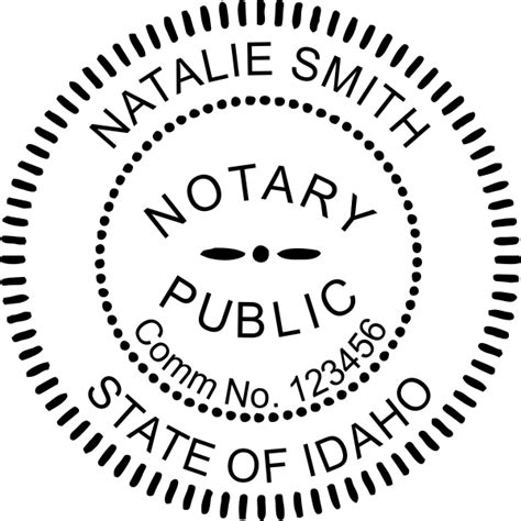 Round Idaho Notary Pink Seal Embosser | All State Notary