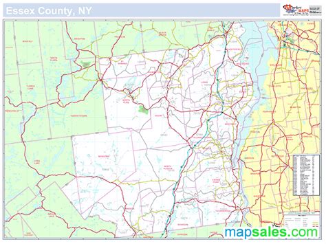 Essex, NY County Wall Map by MarketMAPS - MapSales