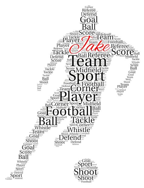 Personalised Football Soccer Word Art Gift Team Presentation | Etsy