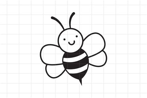 Bee SVG, Cute Honey Bee SVG Cut File, Cricut Cutting File