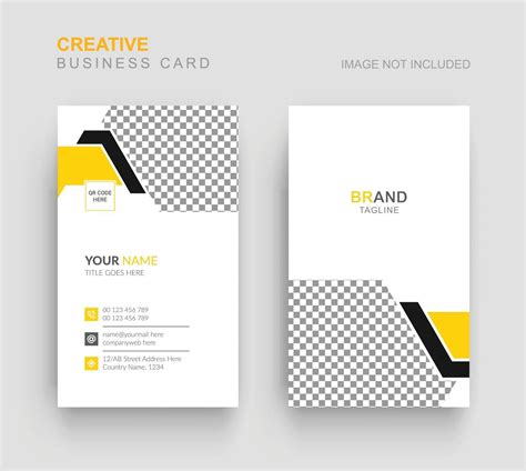 Vertical Business Card - Vertical Modern Business Card Template 3231837 ...