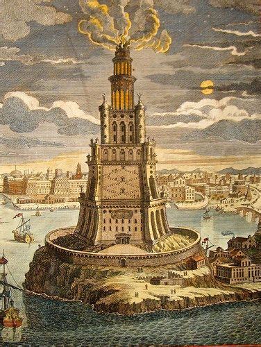 The Lighthouse of Alexandria (one of the Seven Wonders of the Ancient ...