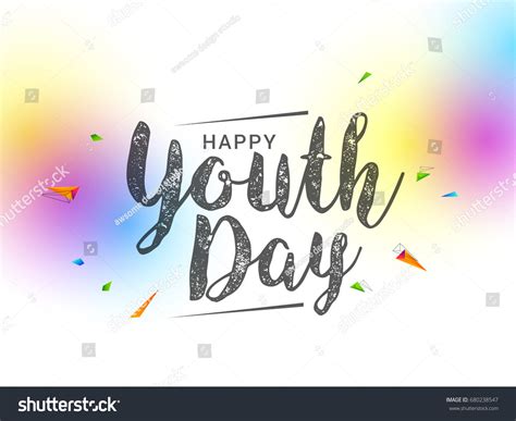 Illustrationcardbanner Poster International Youth Day Stock Vector ...