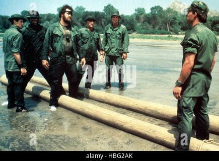 UNCOMMON VALOR, (l-r): Randall Cobb, Patrick Swayze, Fred Ward, Reb Brown, Gene Hackman, Tim ...