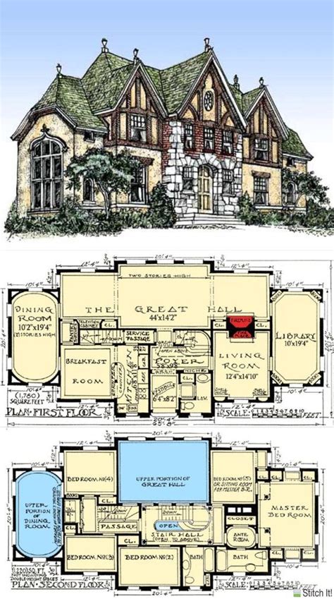 Pin di Believe su Floor Plans For Mansions and Estate Homes ...