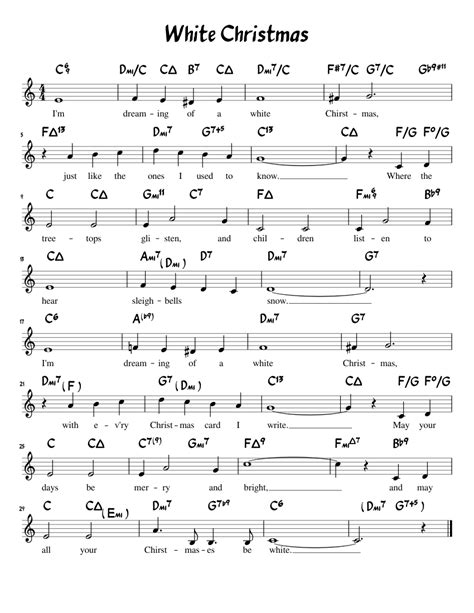 White Christmas Sheet music for Piano (Solo) | Musescore.com