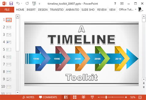 Animated Timeline Maker Template For PowerPoint