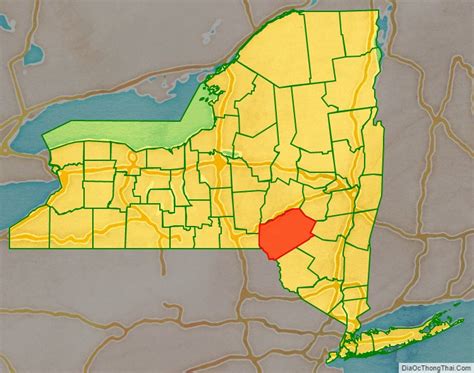 Map of Delaware County, New York - Địa Ốc Thông Thái