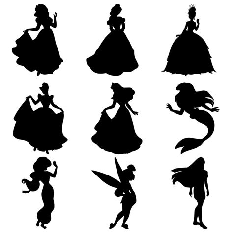 4 Best Images of Disney Princess Silhouette Printables - Disney ...