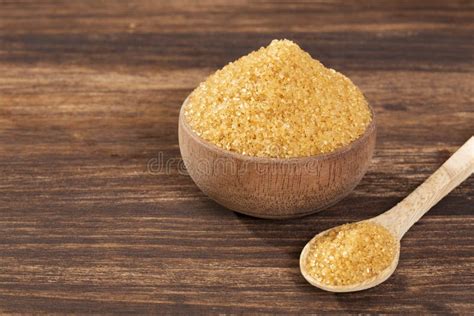 Unrefined Brown Cane Sugar Crystals - Saccharum Officinarum Stock Photo ...