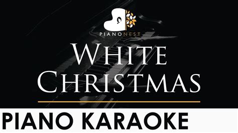 White Christmas - Female Key of A - Piano Karaoke Instrumental Cover with Lyrics - YouTube