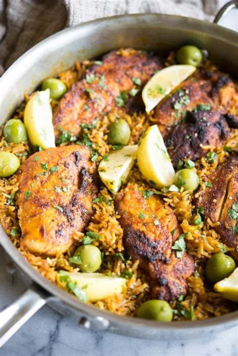 Moroccan-Inspired Chicken & Rice Skillet Recipe - Fed + Fit